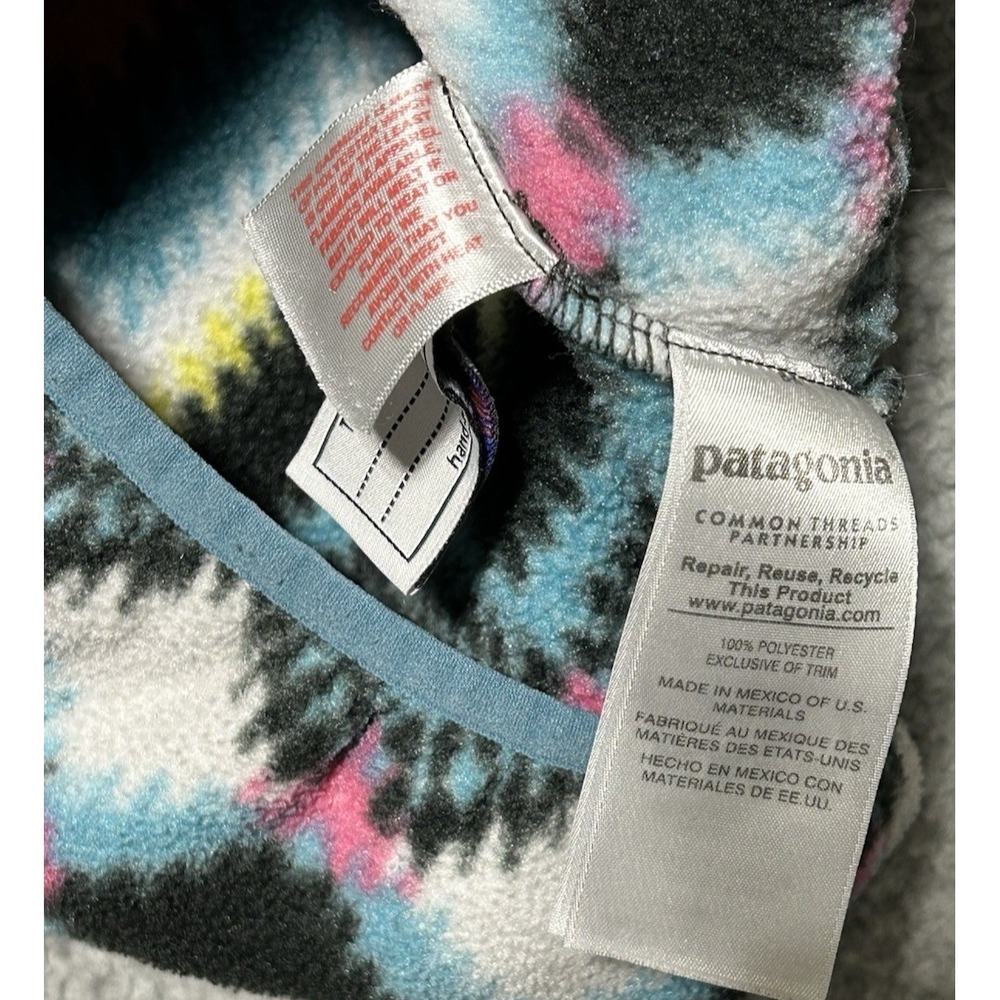 Patagonia Synchilla Youth Girls Large‎ Lightweight Aztec Snap-T Fleece Pullover - Picture 10 of 14